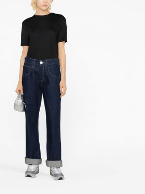 T-shirt en coton avec manches courtes Calvin Klein noir