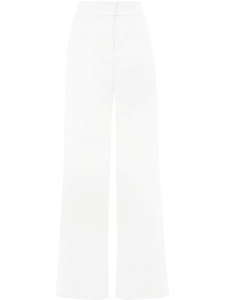 Pantalones de cintura alta Oscar De La Renta blanco