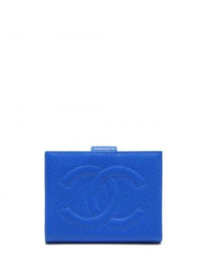 Dabīgās ādas maku Chanel Pre-owned zils