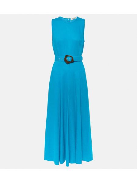 Midi šaty Diane Von Furstenberg modrá