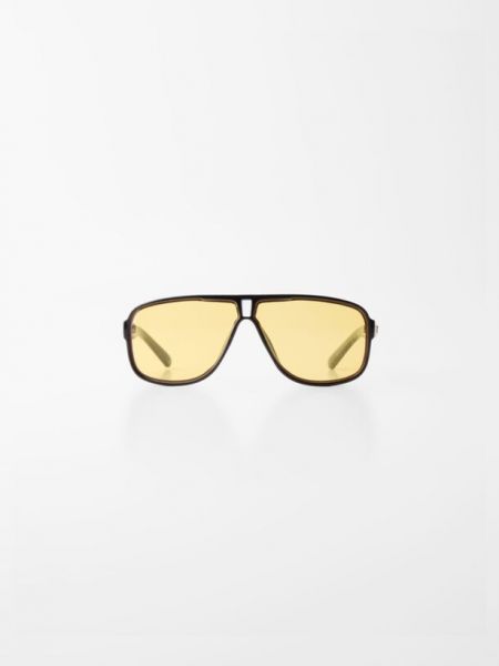 Żółte okulary przeciwsłoneczne Bershka