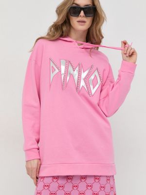 Bluza z kapturem Pinko różowa