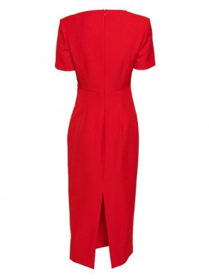 Sukienka midi z krepy Roland Mouret czerwona