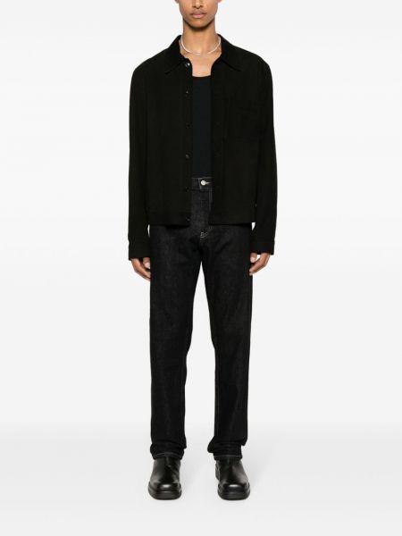 Proste jeansy bawełniane Helmut Lang czarne