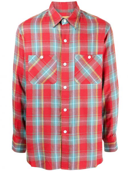 Volnena srajca s karirastim vzorcem Seven By Seven rdeča