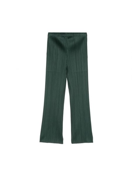 Pantalones rectos elegantes Issey Miyake verde