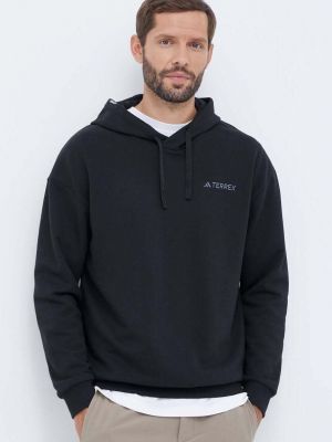 Hoodie s kapuljačom Adidas Terrex crna
