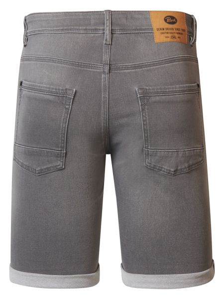 Slim fit priliehavé džínsové šortky Petrol Industries sivá