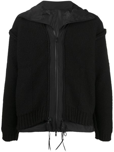 Pletena jakna s kapuco The Viridi-anne črna