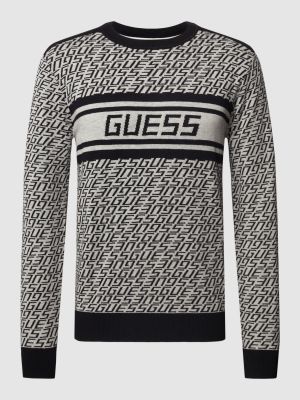Dzianinowy sweter Guess czarny