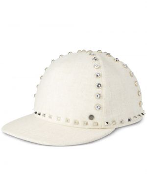 Vilnonis kepurė su snapeliu Maison Michel balta