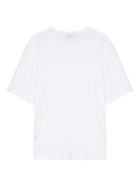 Lniana koszulka Frescobol Carioca biała
