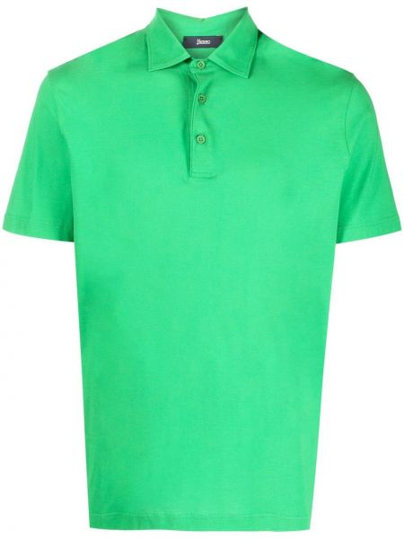 Поло тениска с копчета Herno зелено