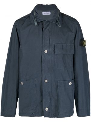 Риза с копчета Stone Island синьо