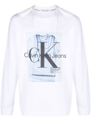 Chemise en jean Calvin Klein Jeans blanc