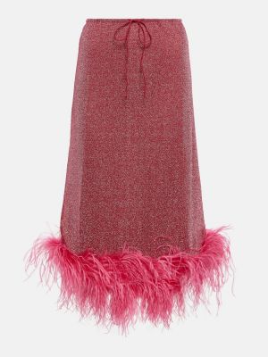 Midi sukně Osã©ree růžové