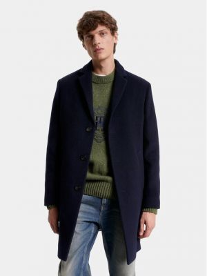 Cappotto di lana Tommy Hilfiger blu