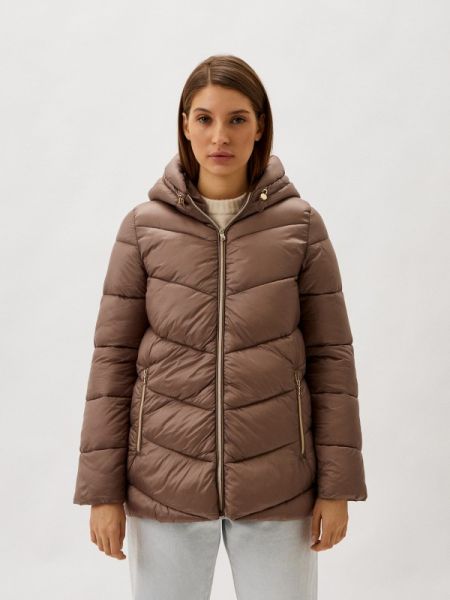 Утепленная демисезонная куртка Emme Marella коричневая