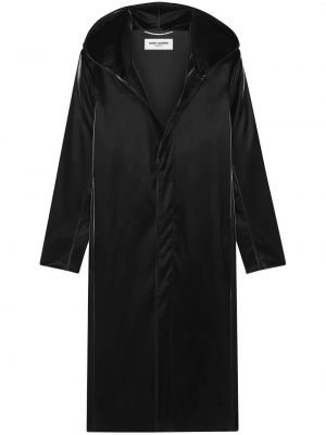 Kabát s kapucňou Saint Laurent čierna