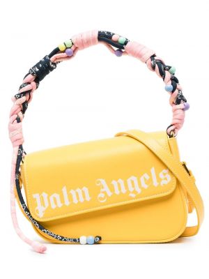 Чанта за ръка с принт Palm Angels жълто