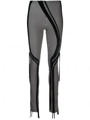 Skinny fit hlače s karirastim vzorcem s potiskom Ottolinger