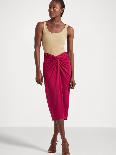 Spódnica ołówkowa Lauren Ralph Lauren różowa