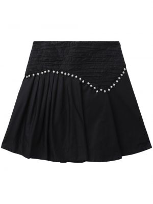 Mini sukně s perlami Aje černé