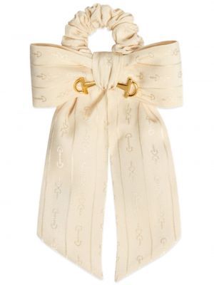 Svilena kravata s mašnom Gucci bijela