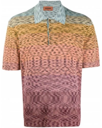 Polo en tricot à imprimé à motifs abstraits Missoni rose