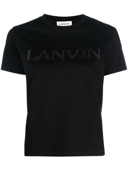 T-shirt di cotone Lanvin nero