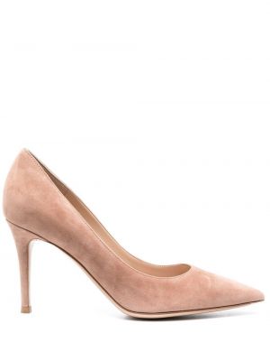 Semsket skinn pumps Gianvito Rossi rosa