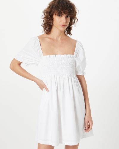 Košeľové šaty Abercrombie & Fitch biela