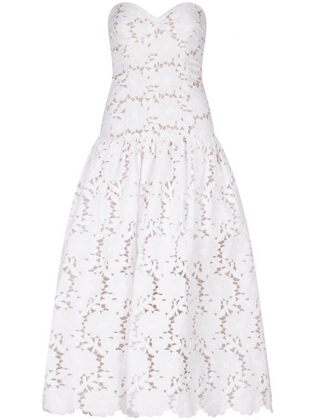 Βαμβακερή κοκτέιλ φόρεμα Silvia Tcherassi λευκό