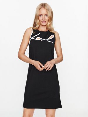 Slim fit šaty Karl Lagerfeld černé