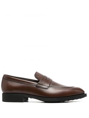 Skinn loafers Tod's brun