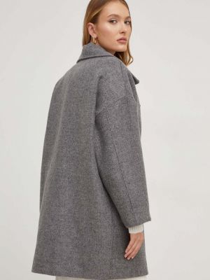 Gyapjú kabát Answear Lab szürke