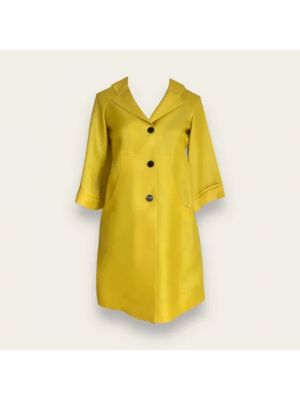 Jedwabny płaszcz Gucci Vintage żółty