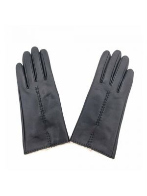 Черные утепленные перчатки Lorentino