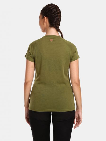 Вълнена тениска от мерино вълна Kilpi зелено