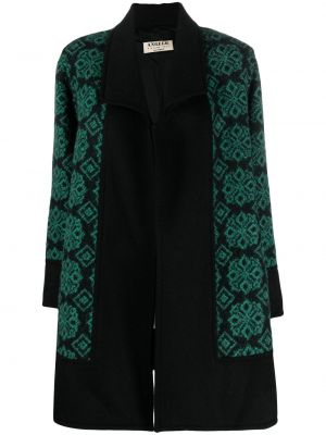 Manteau en tricot à imprimé à motif géométrique A.n.g.e.l.o. Vintage Cult noir
