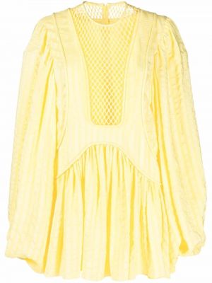 Φόρεμα από διχτυωτό Stella Mccartney κίτρινο