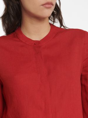 Lanena bluza Gabriela Hearst rdeča