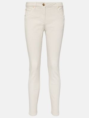 Jeans skinny slim fit Brunello Cucinelli bianco