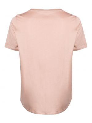 T-shirt à col v Majestic Filatures rose