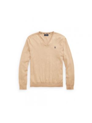 Sweter w kolorze melanż Polo Ralph Lauren beżowy
