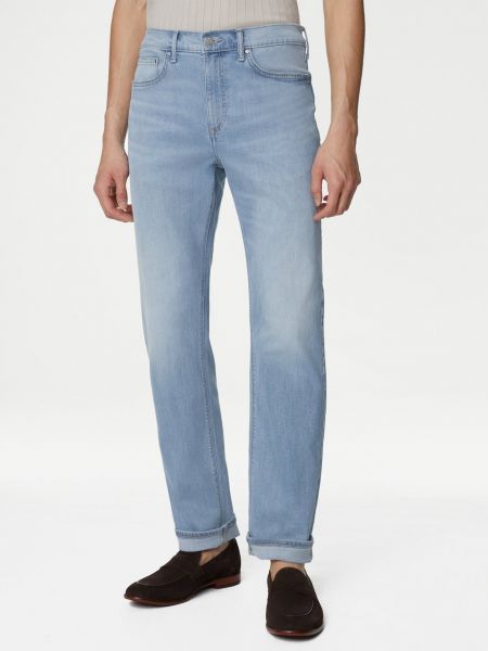 Priliehavé džínsy s rovným strihom Marks & Spencer