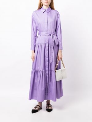 Bavlněné dlouhé šaty Evi Grintela fialové