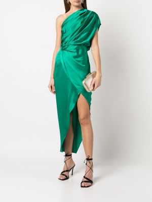 Robe de soirée asymétrique Michelle Mason vert