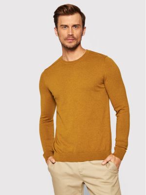 Priliehavý sveter Selected Homme žltá