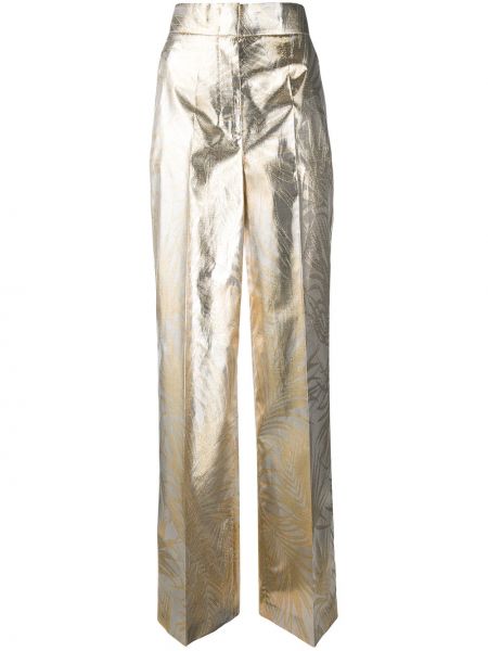 Широкие брюки металлик Sara Battaglia